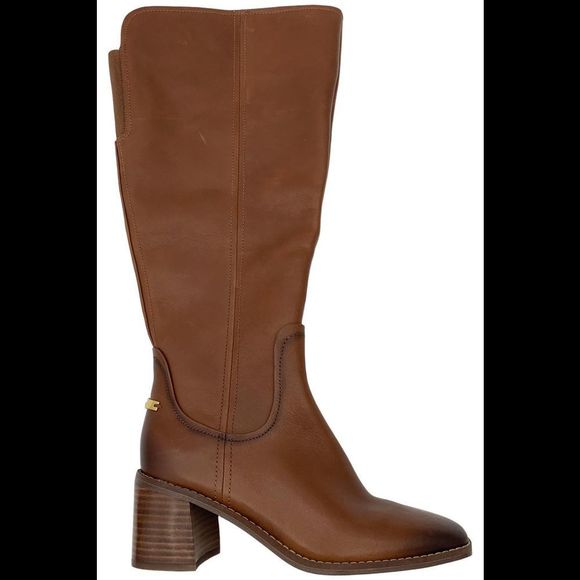 Naturalizer 27 Edit Women's Edda Wide Calf Knee Boot Brown/Gld Leather - Medium - Picture 1 of 2
